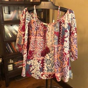 Pink owl blouse